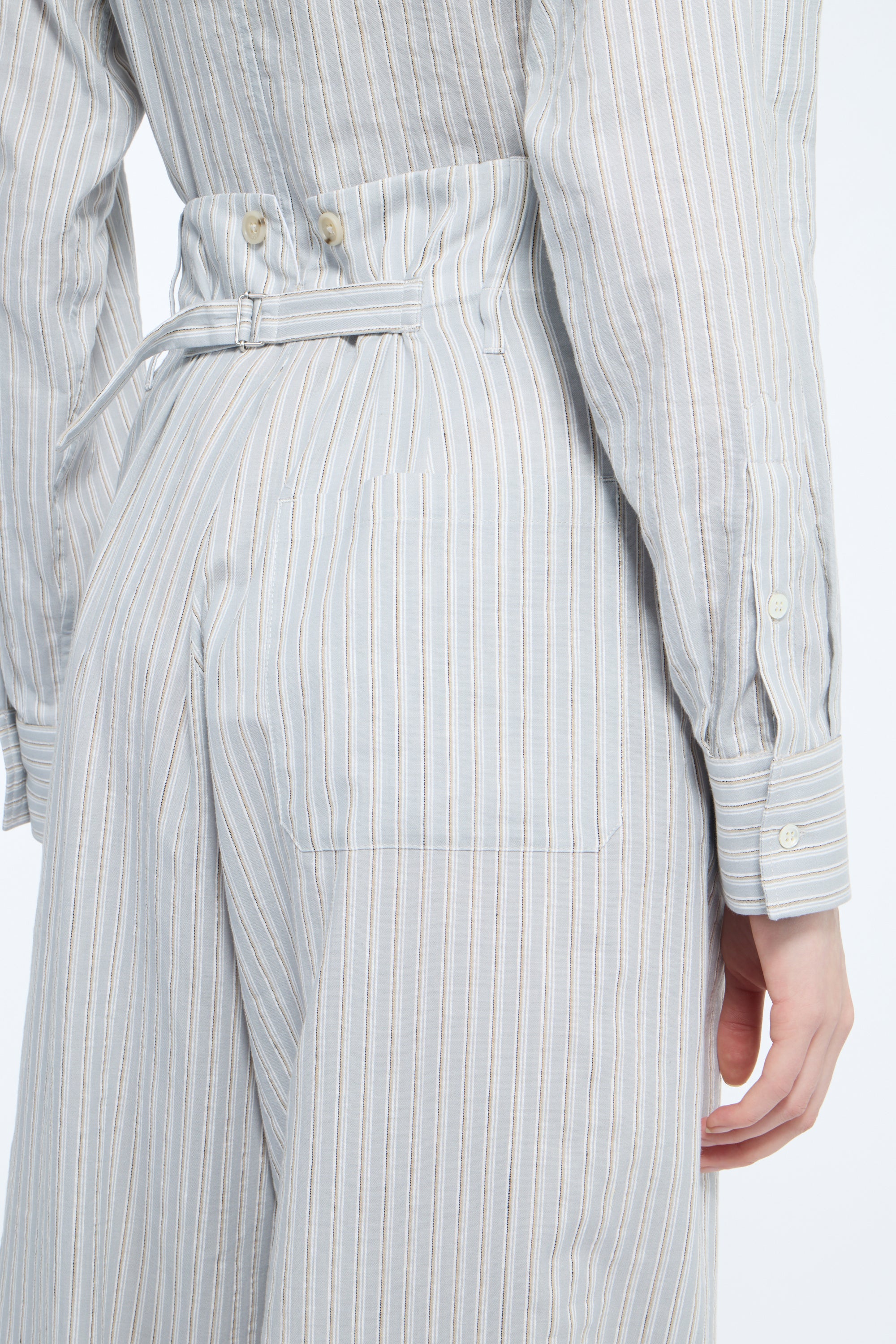 Cotton and linen muslin trousers