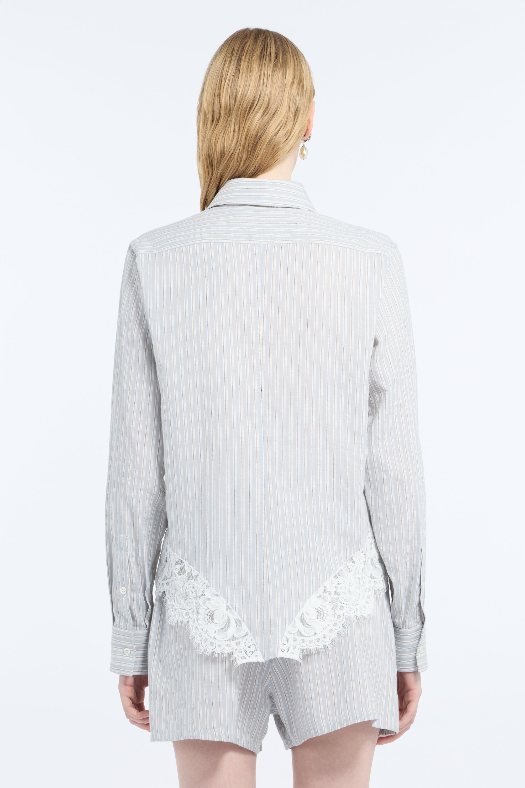 Cotton and linen muslin shirt