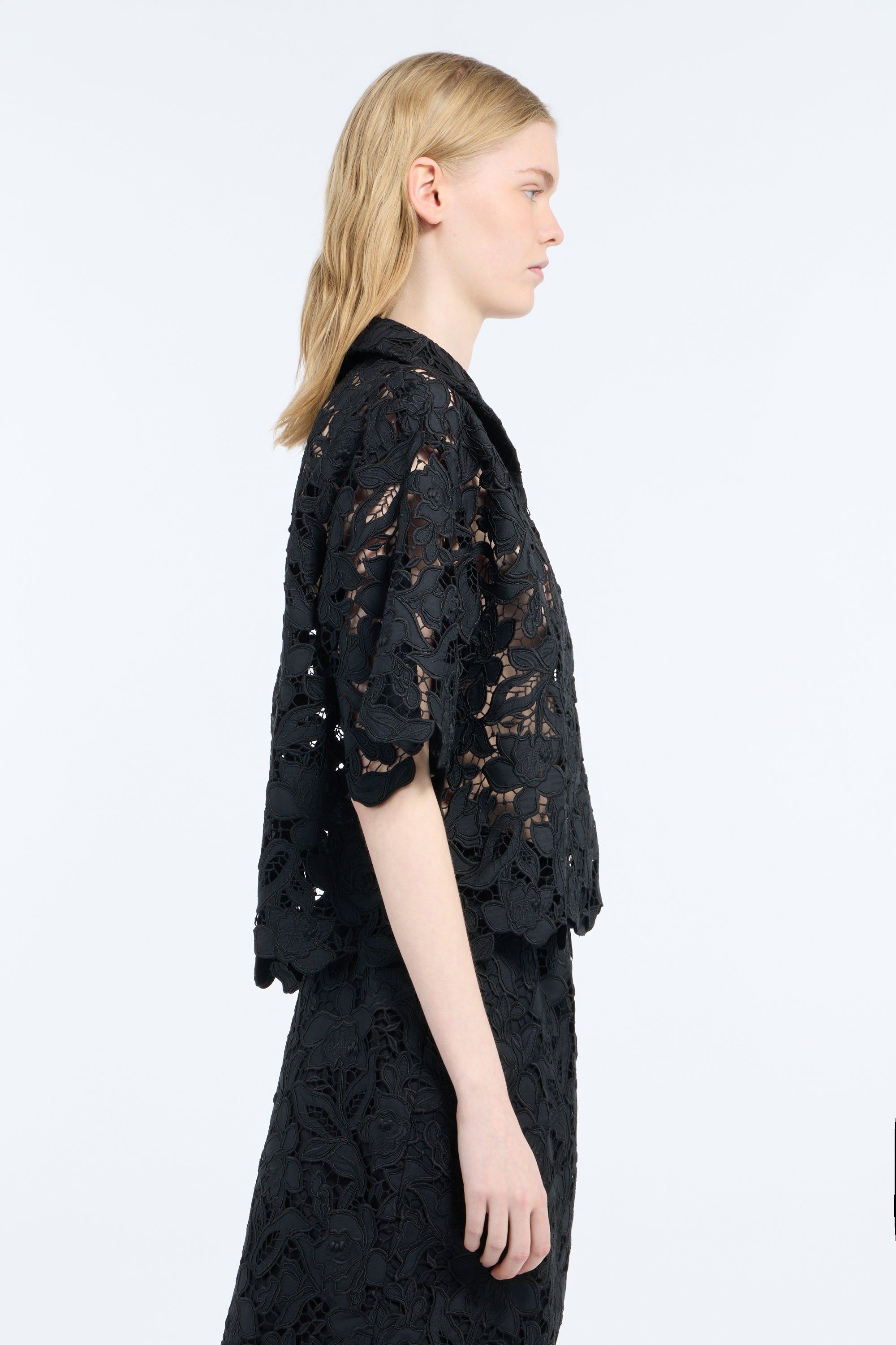 Lace bowling shirt