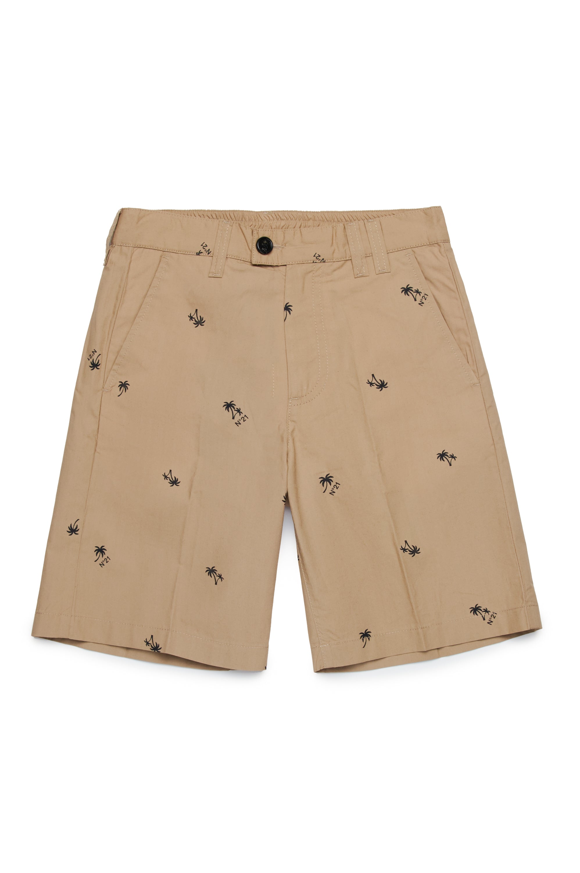 Shorts con Palme Stampate All-Over