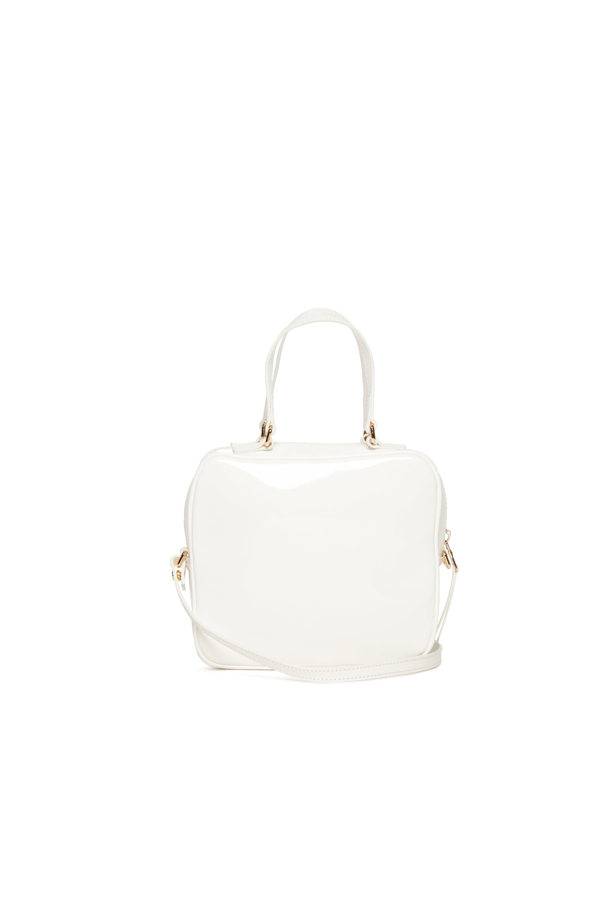 Logo-Print Faux-Leather Tote Bag White | N21