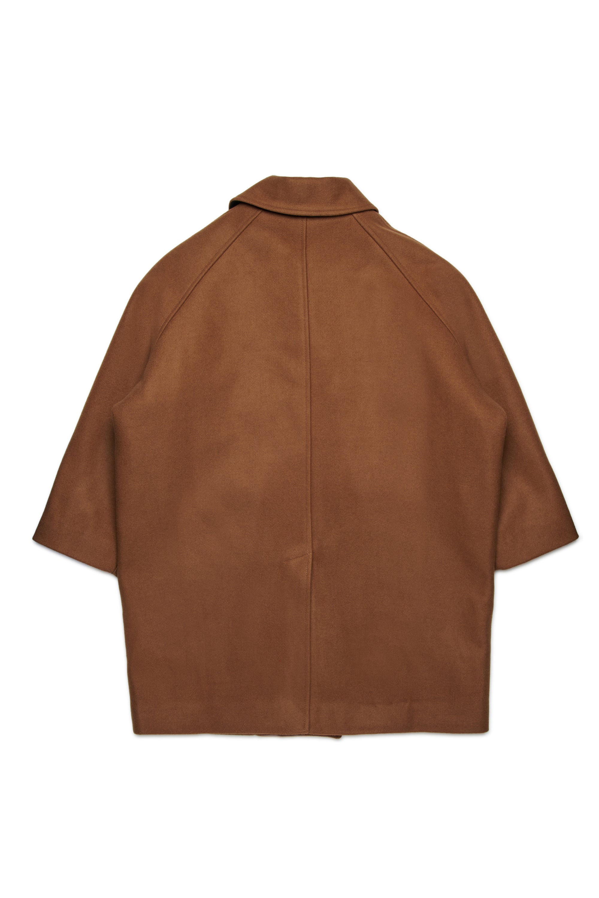 Egg-shaped double-breasted cloth coat