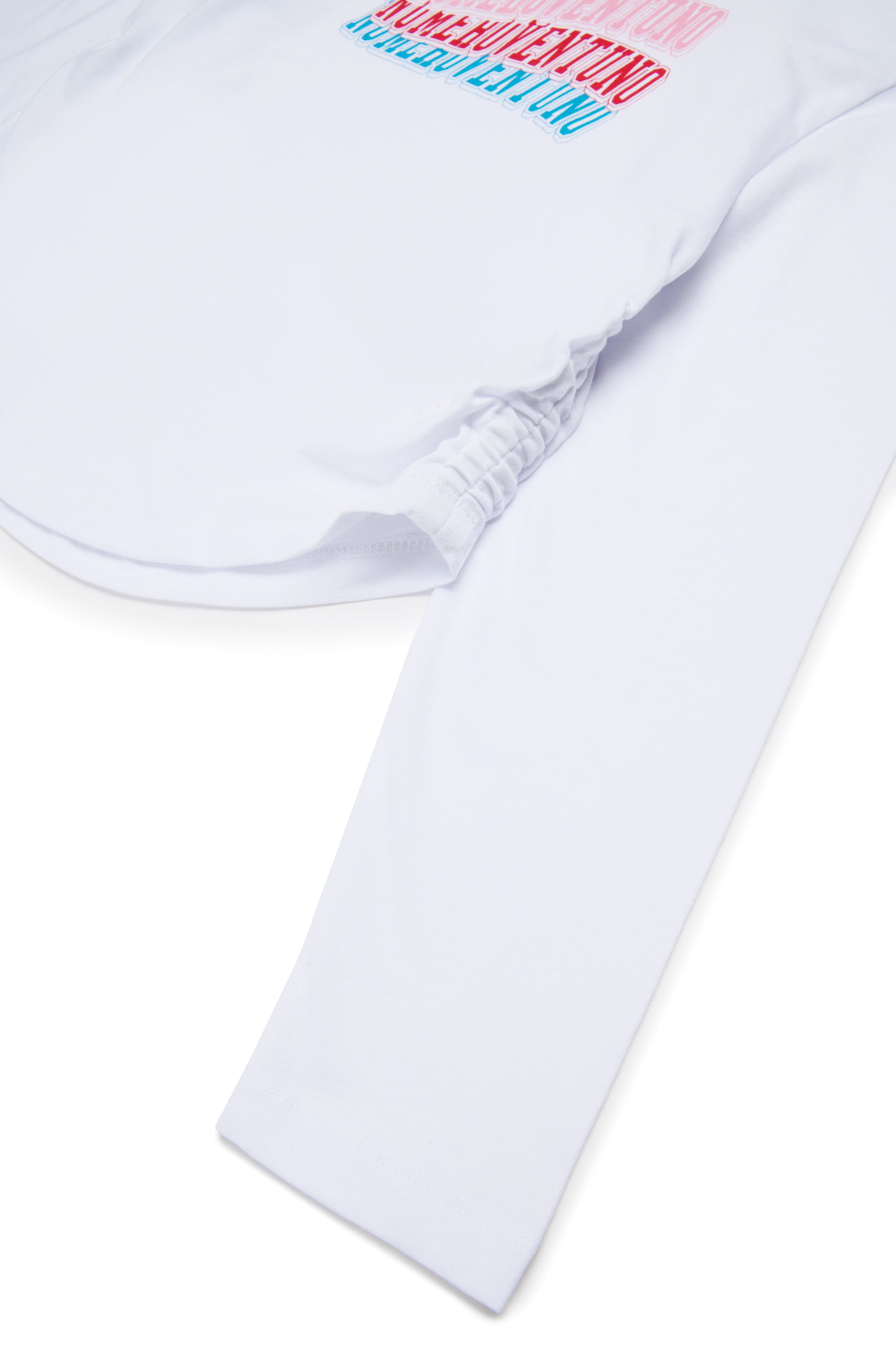 T-shirt manica lunga in jersey con grafica multicolore