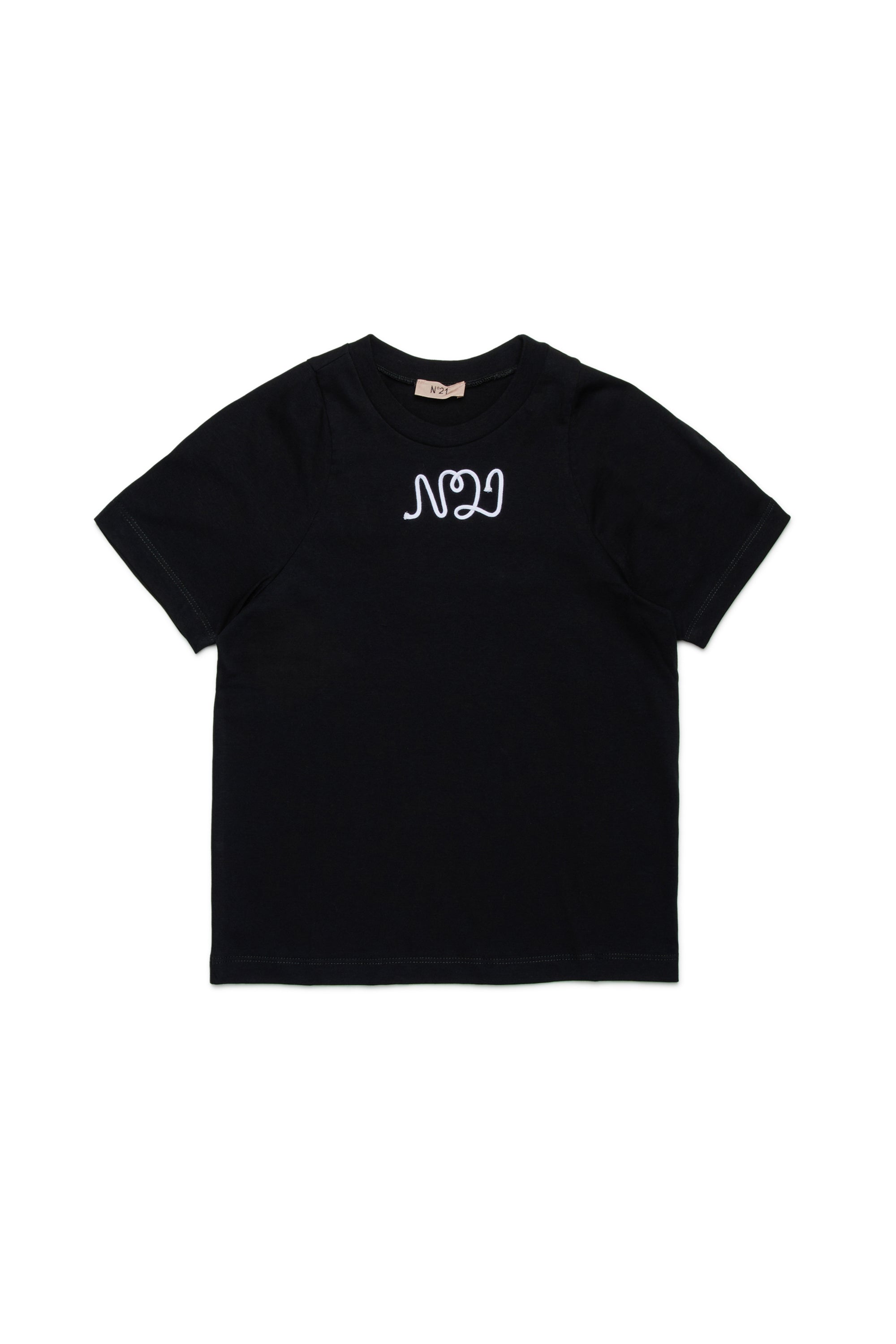 Cotton jersey T-shirt with cursive logo