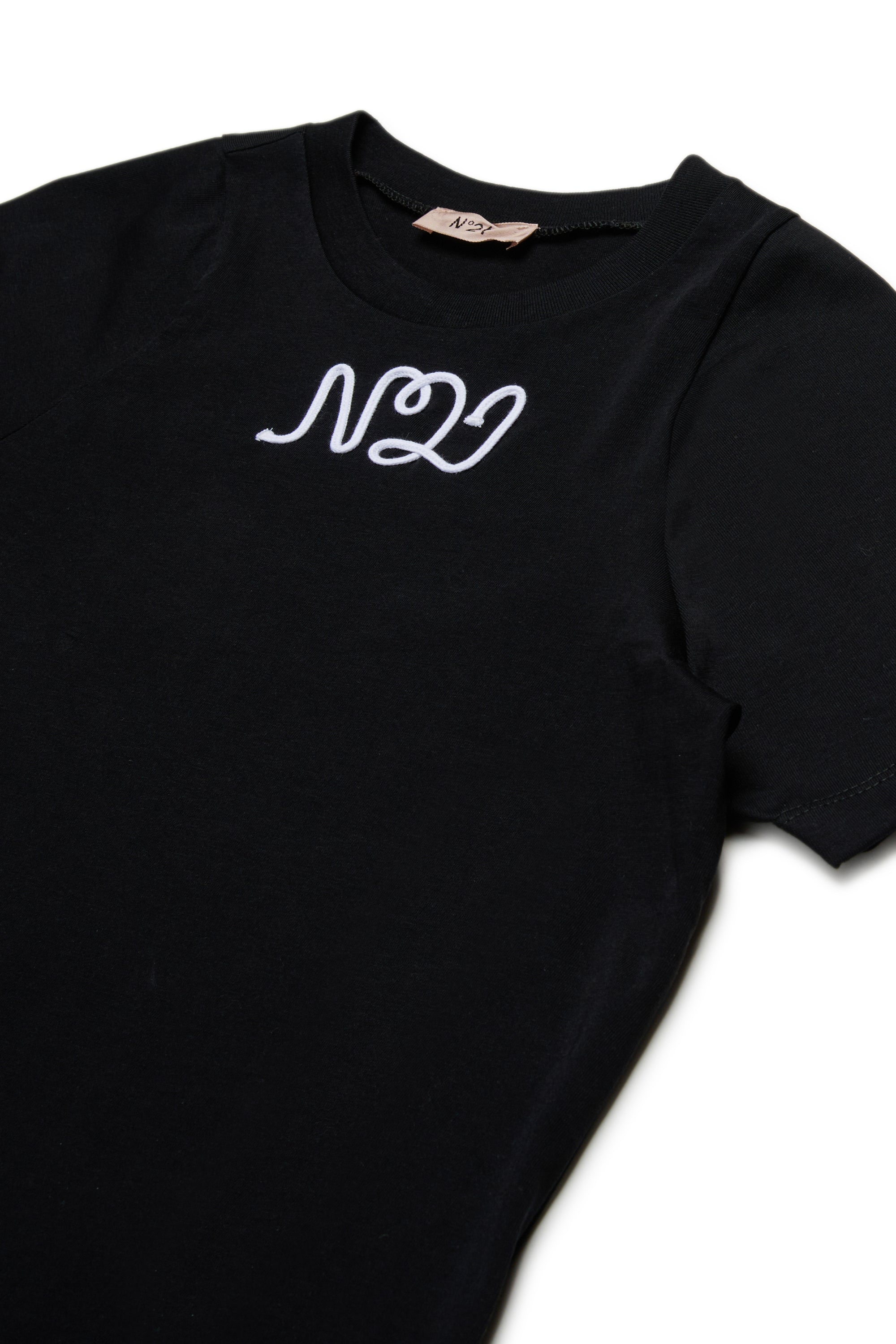 Cotton jersey T-shirt with cursive logo