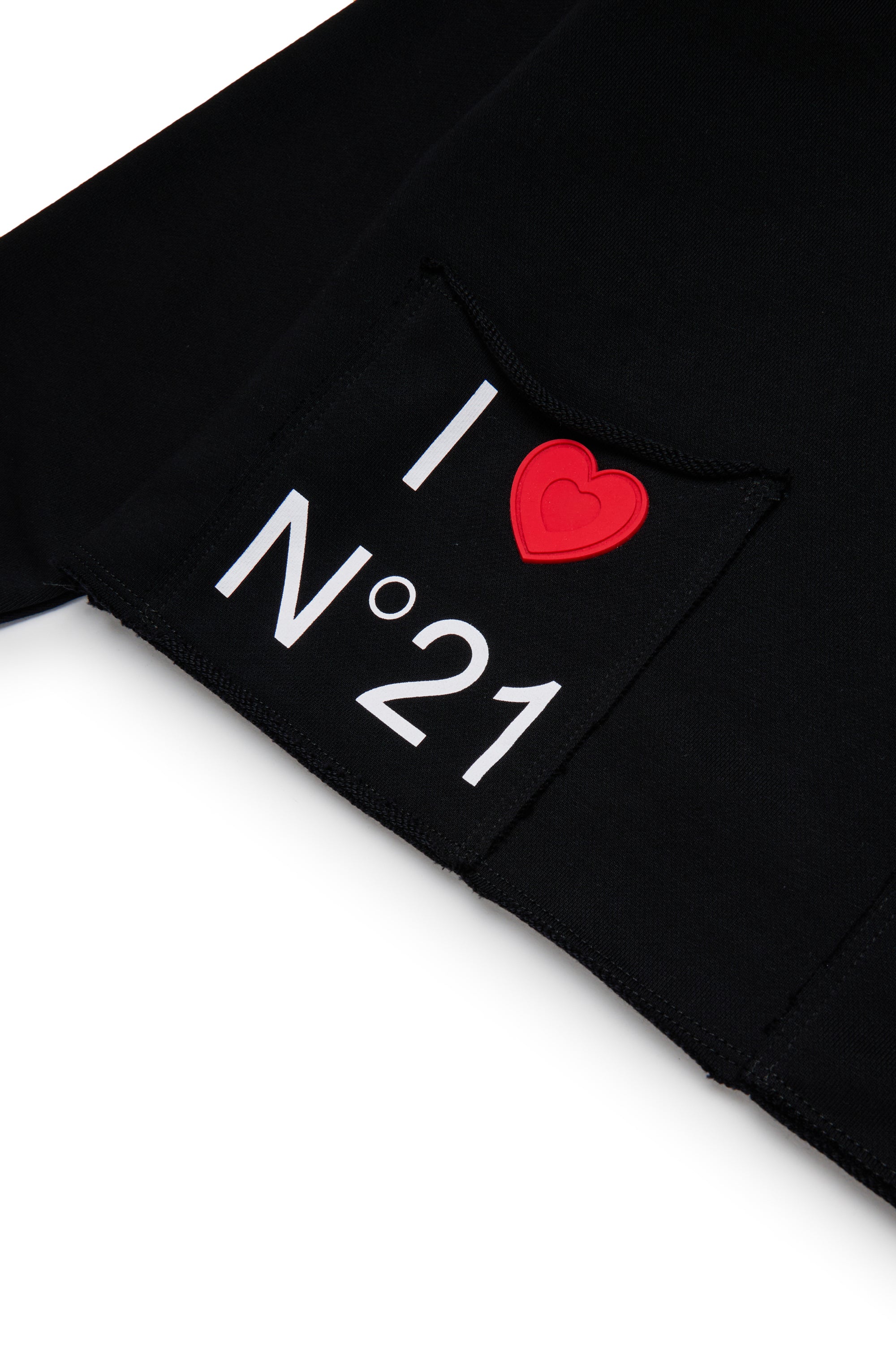 Zip-up sweatshirt with I Love N°21 print