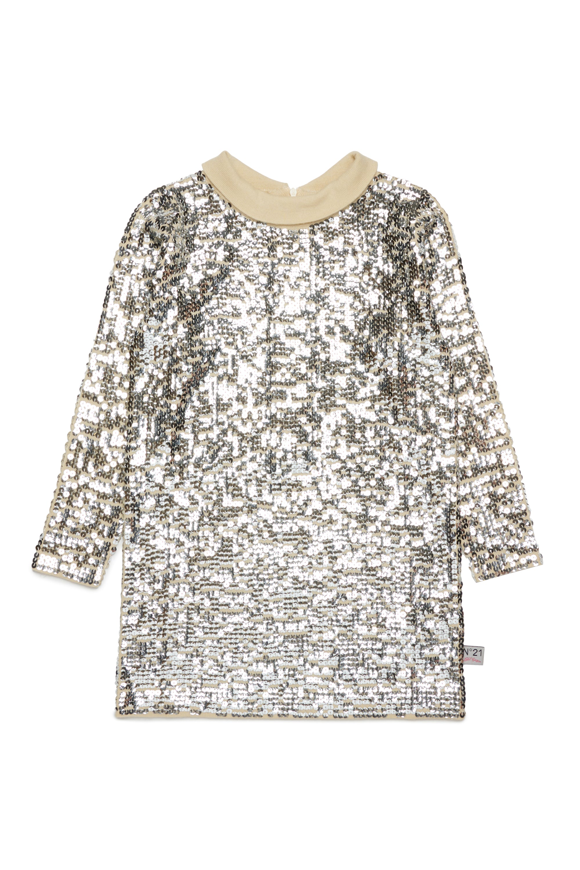 Mini dress in wool blend with sequins