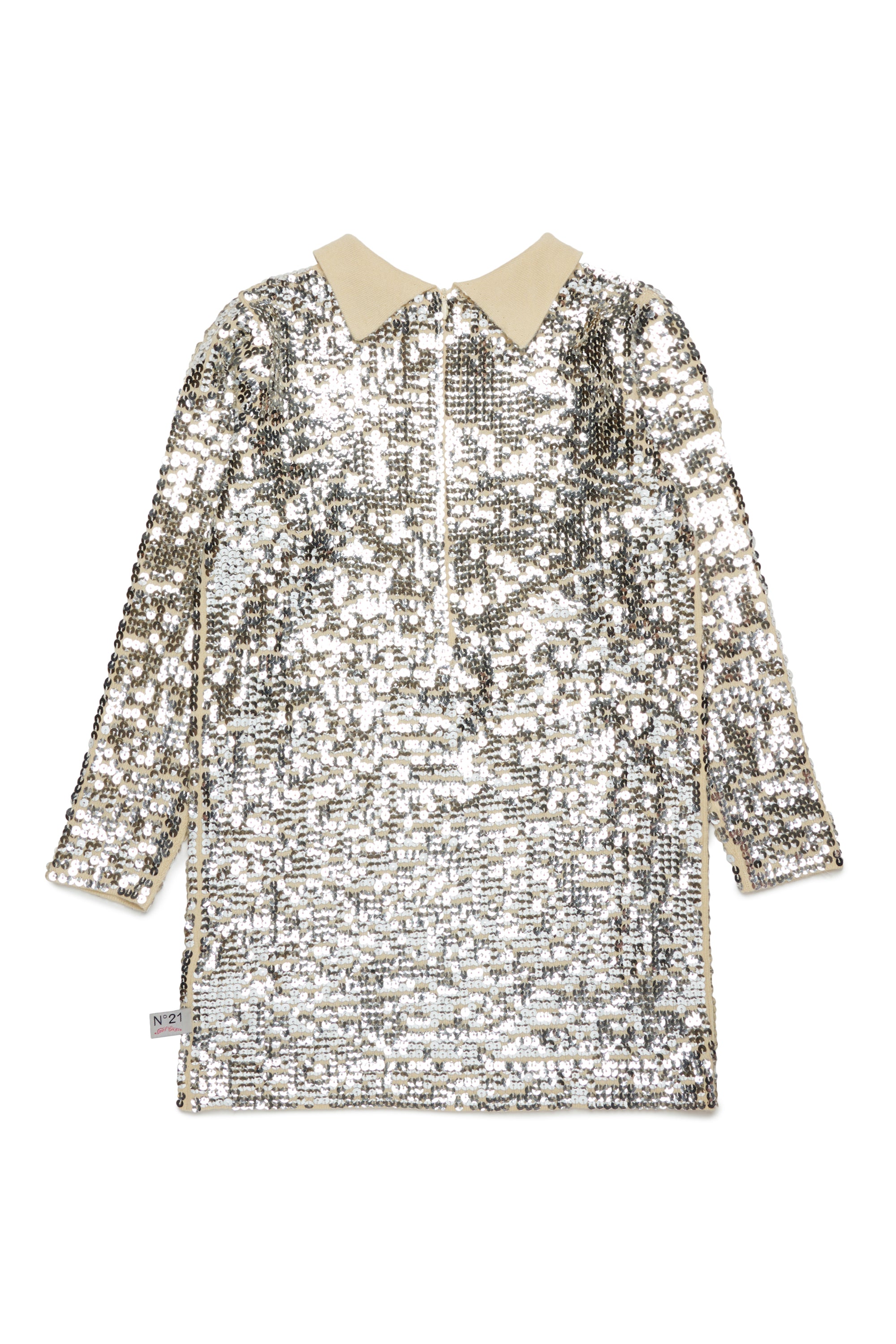 Mini dress in wool blend with sequins