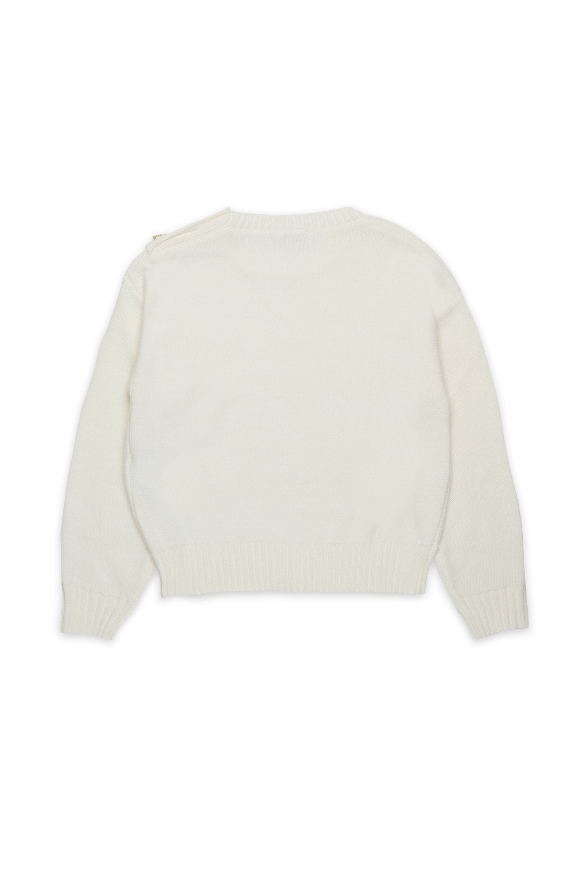 Wool blend sweater with jewel buttons