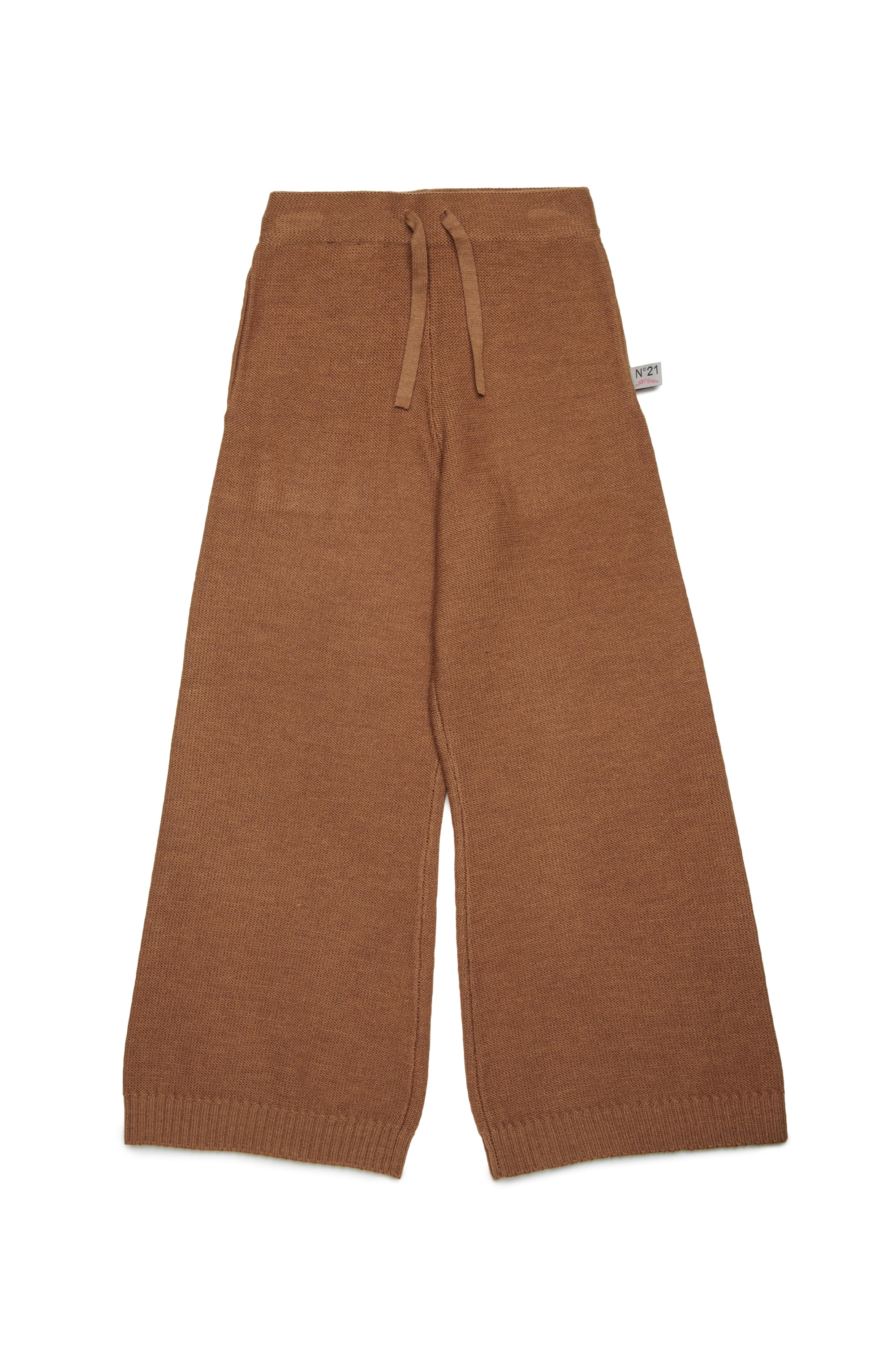 Pantaloni wide leg in misto lana