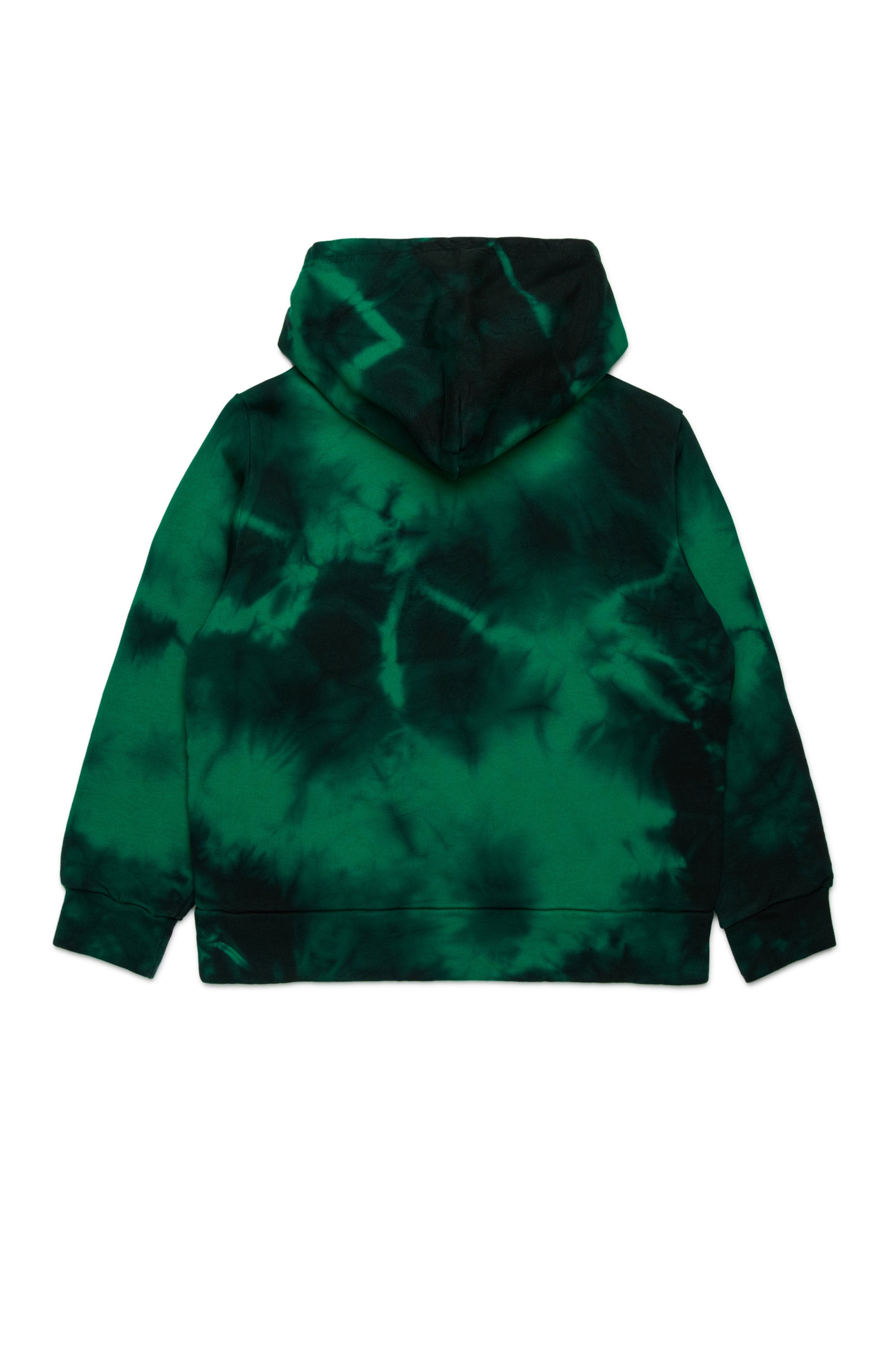 Felpa in cotone tie-dye con cappuccio