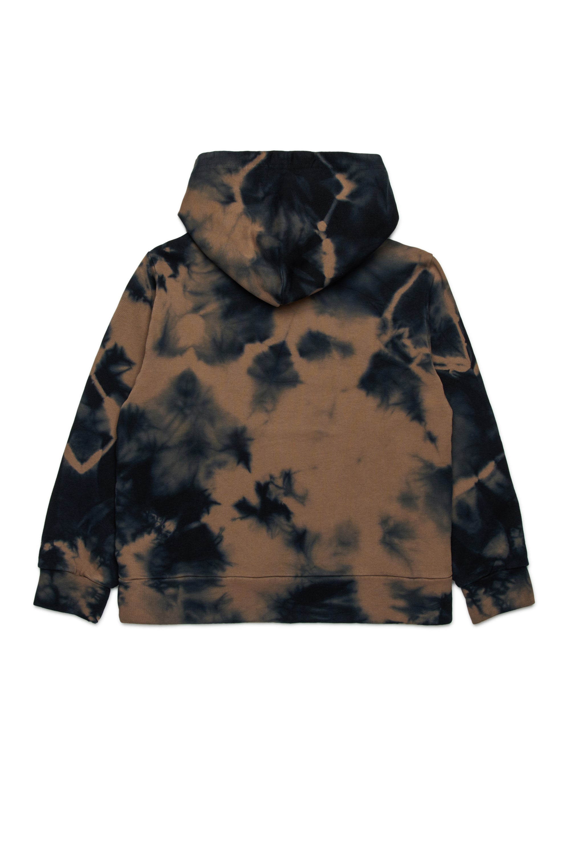 Felpa in cotone tie-dye con cappuccio