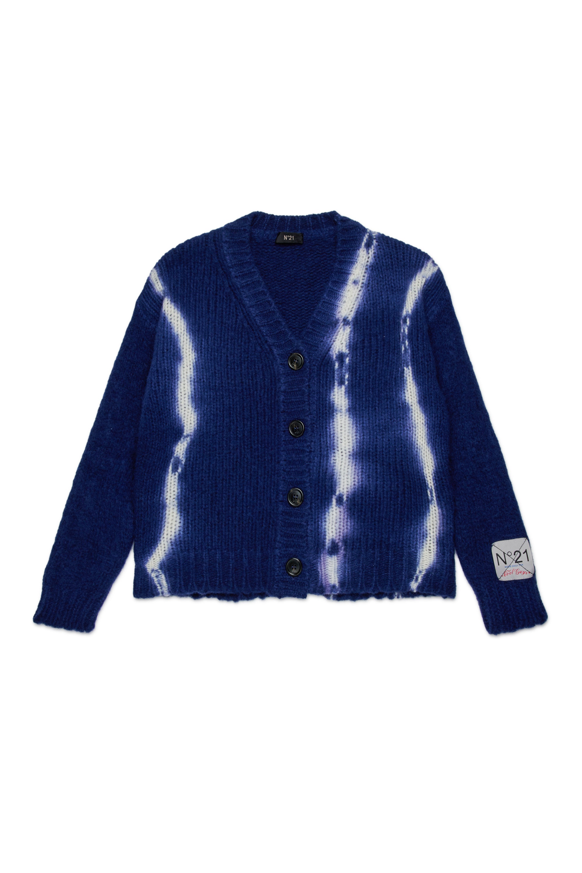 Tie-dye wool cardigan