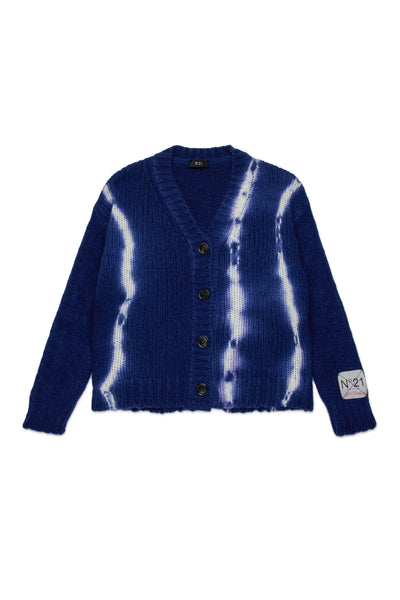 N21 KIDS | Tie-dye wool cardigan