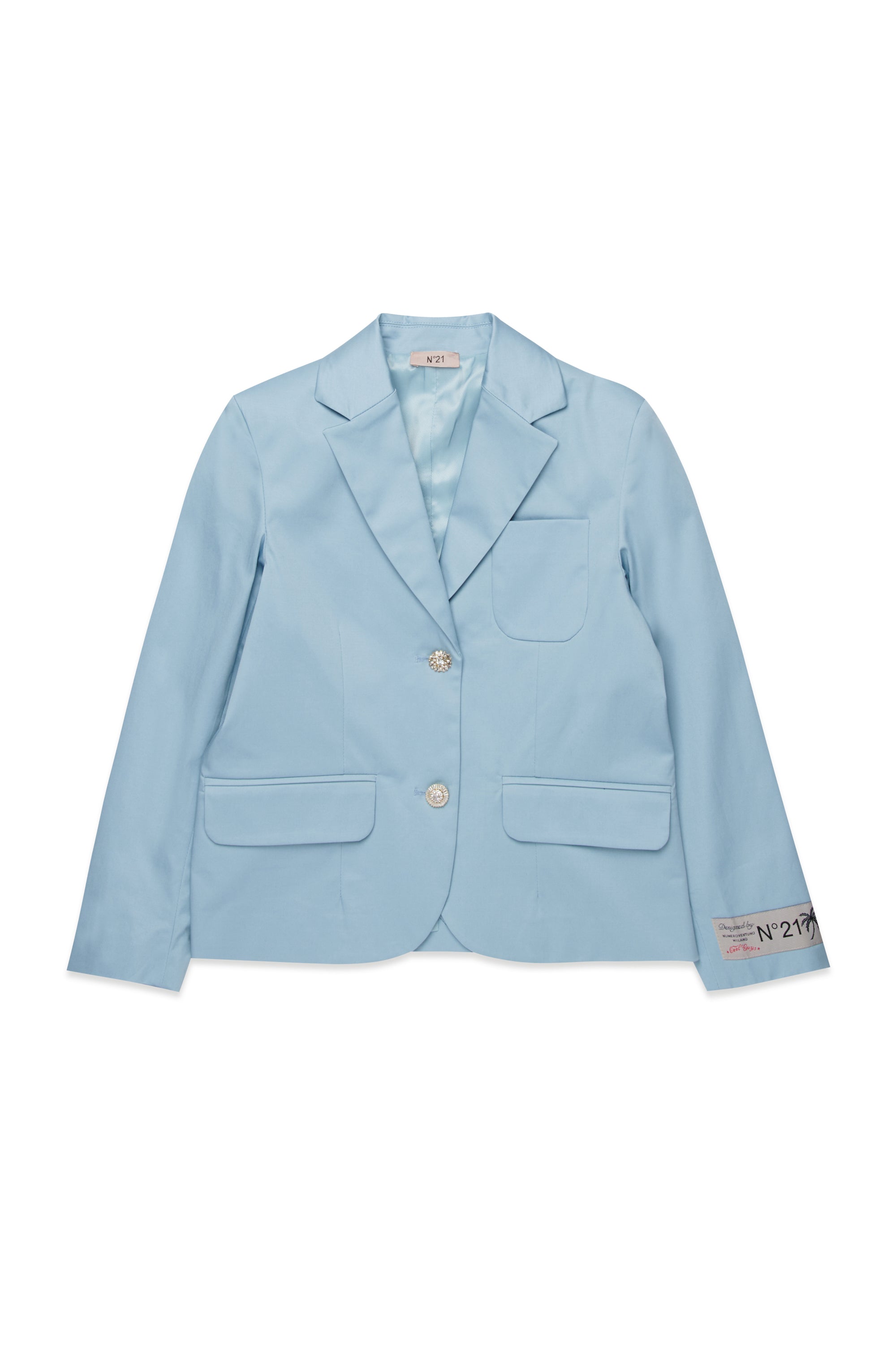 Giacca monopetto con bottoni gioiello