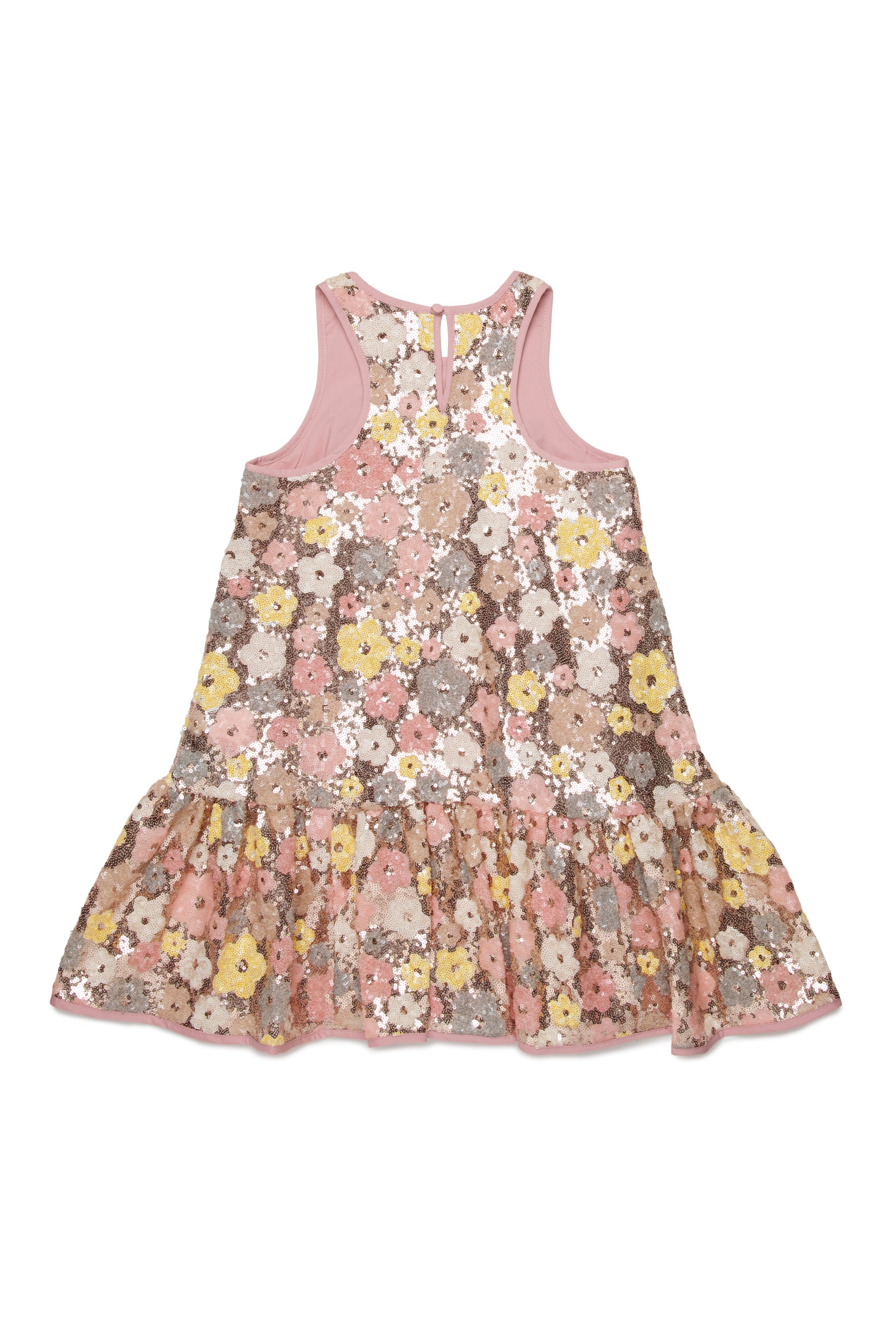 Short dress with sequin fabric