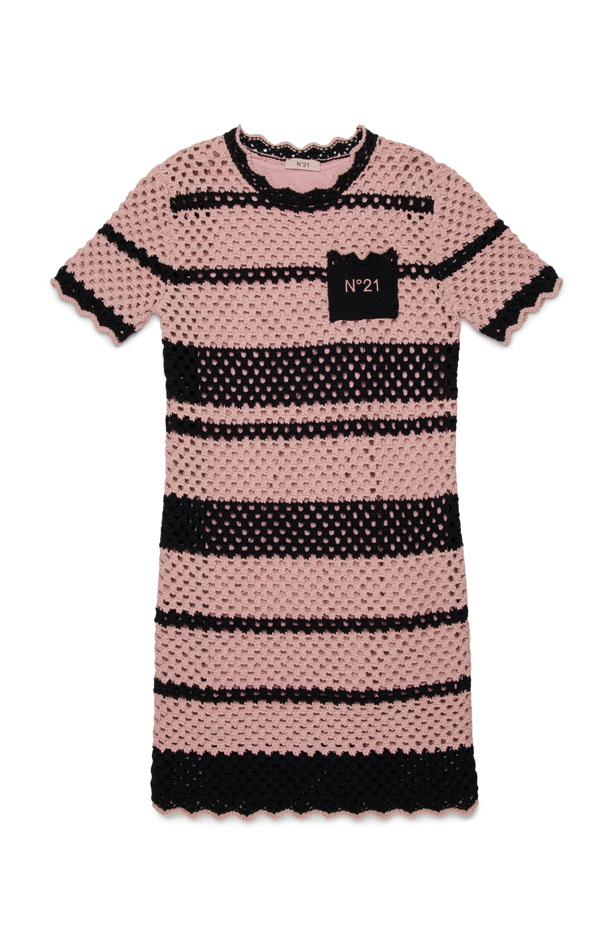 Striped crochet dress