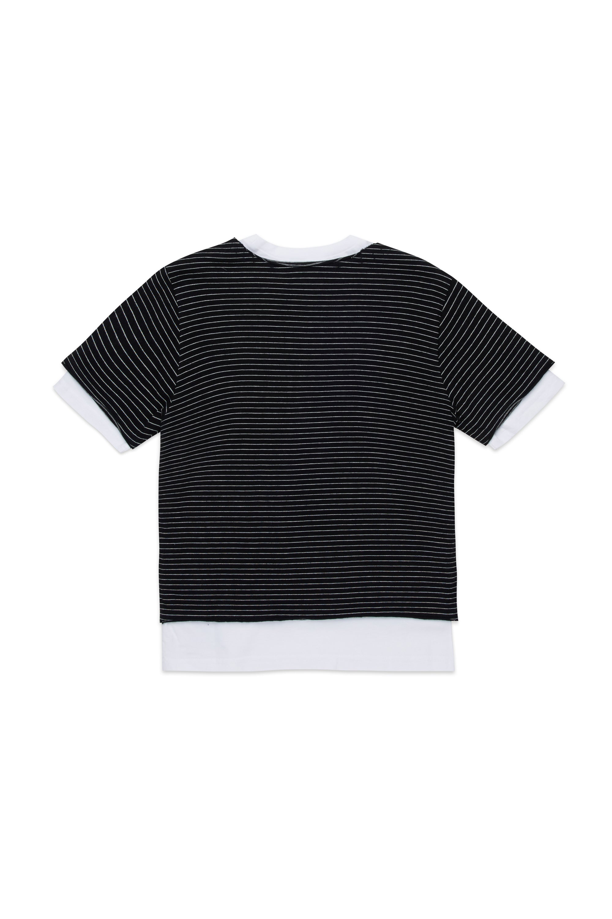 T-Shirt a righe con logo