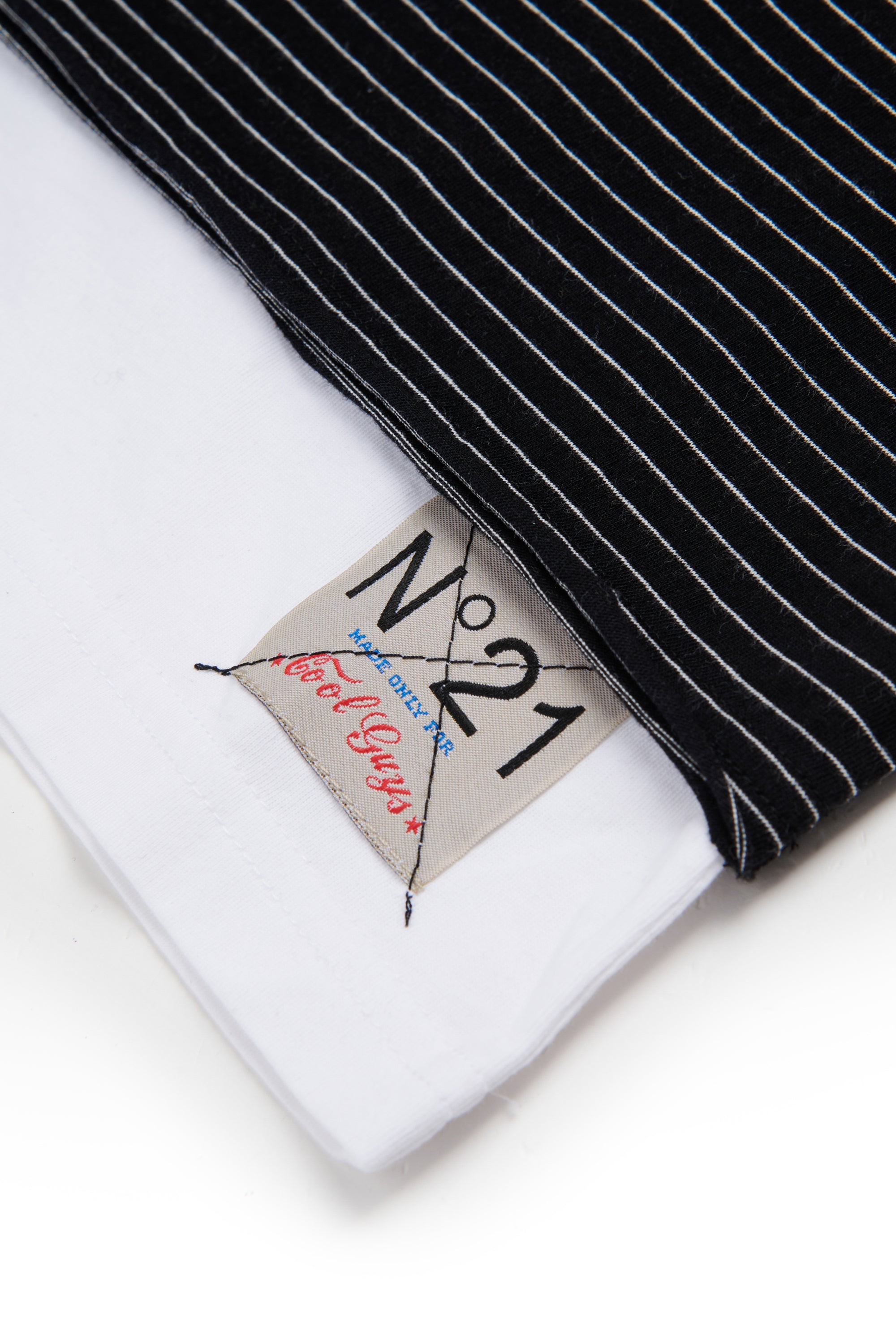 T-Shirt a righe con logo