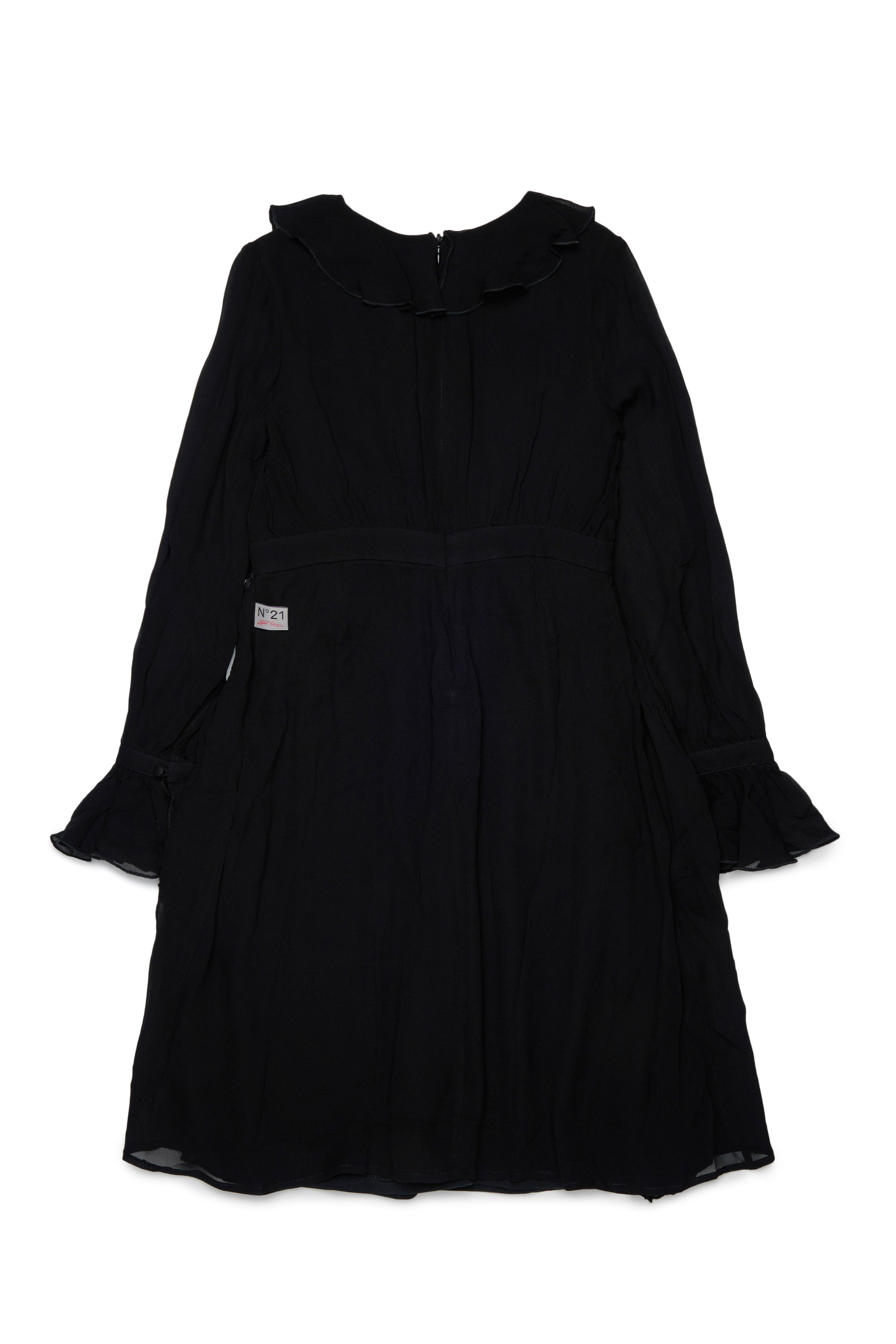 LONG-SLEEVED VISCOSE DRESS