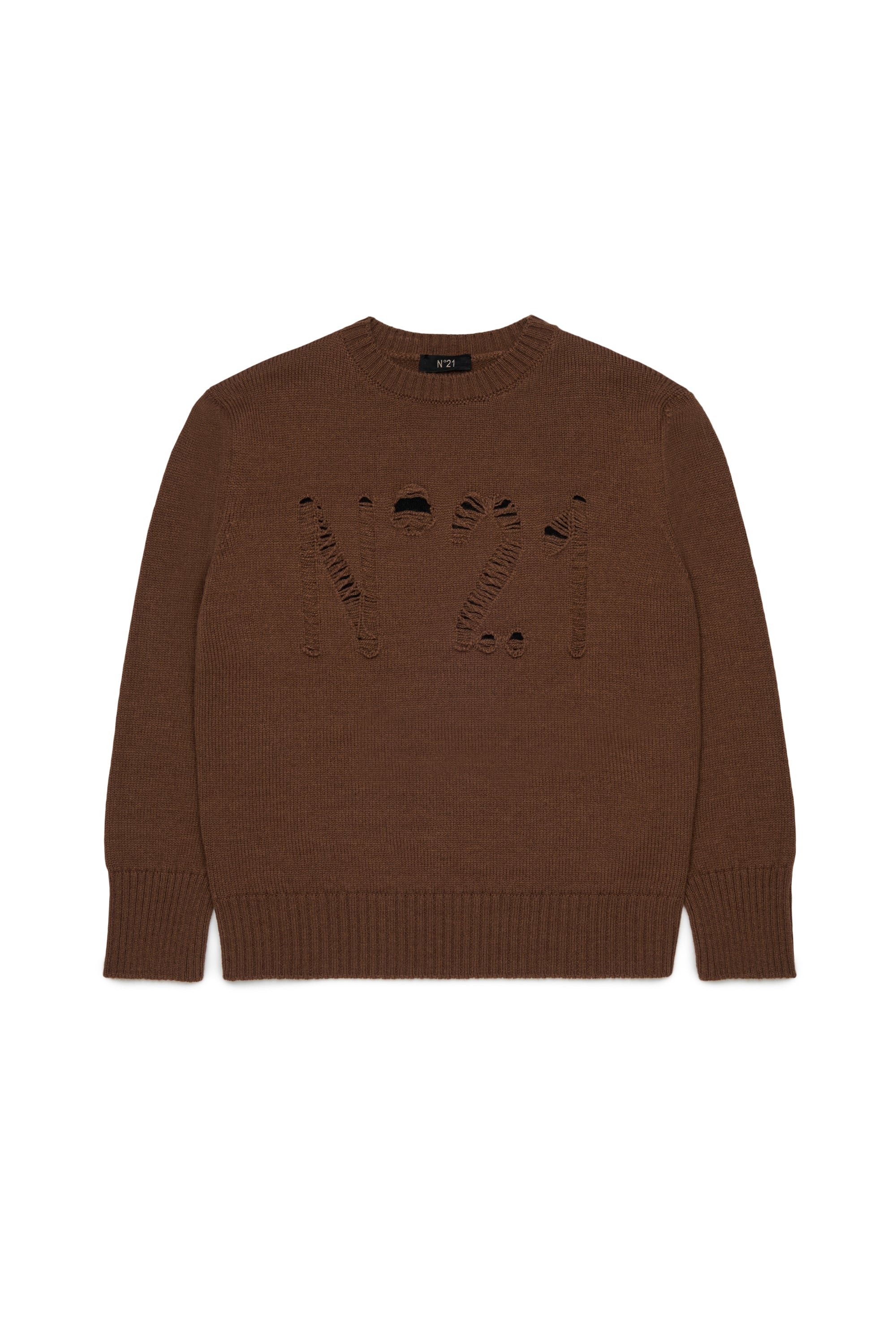 SWEATER WITH PERFORATED LOGO