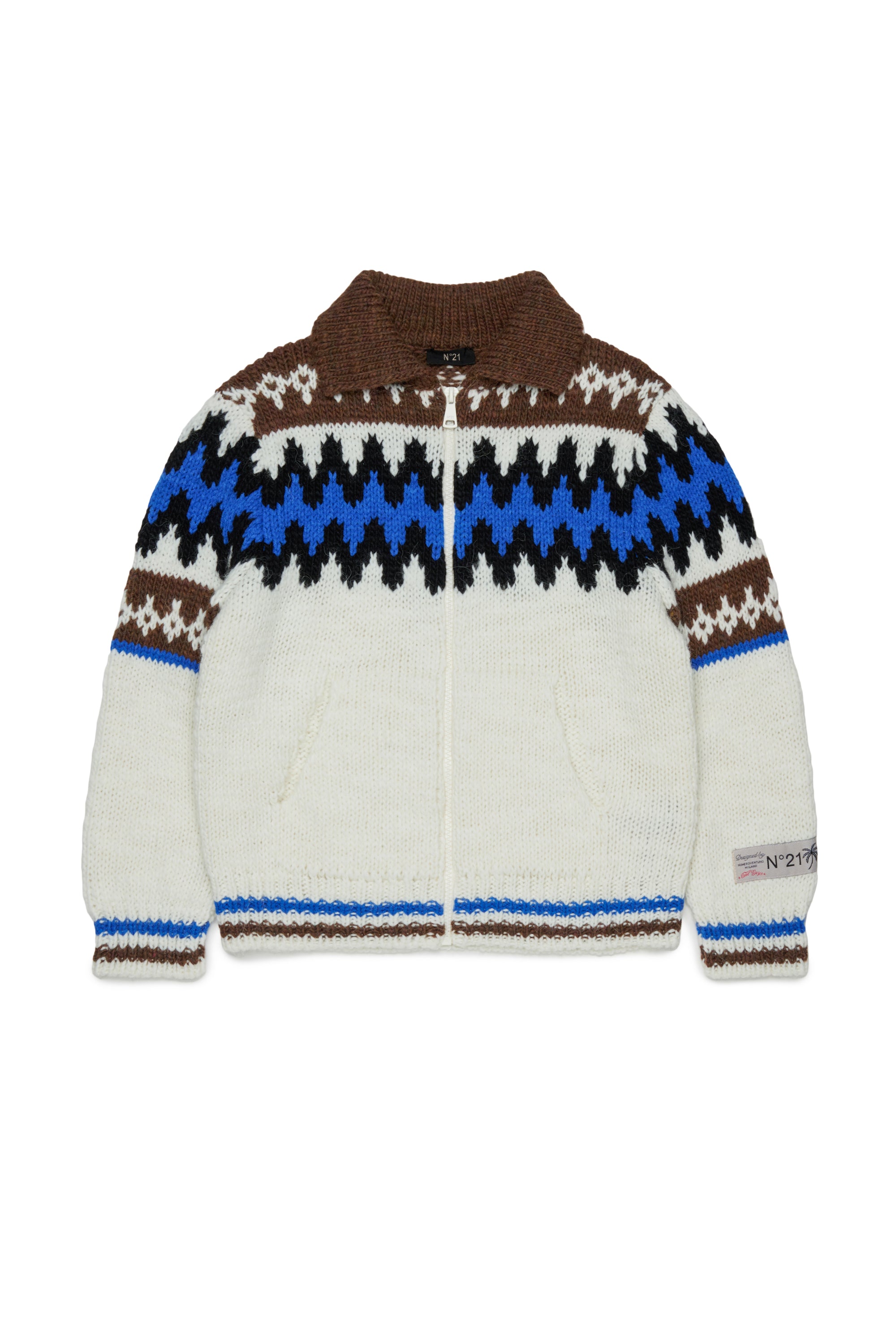 MAGLIONE JACQUARD CON ZIP