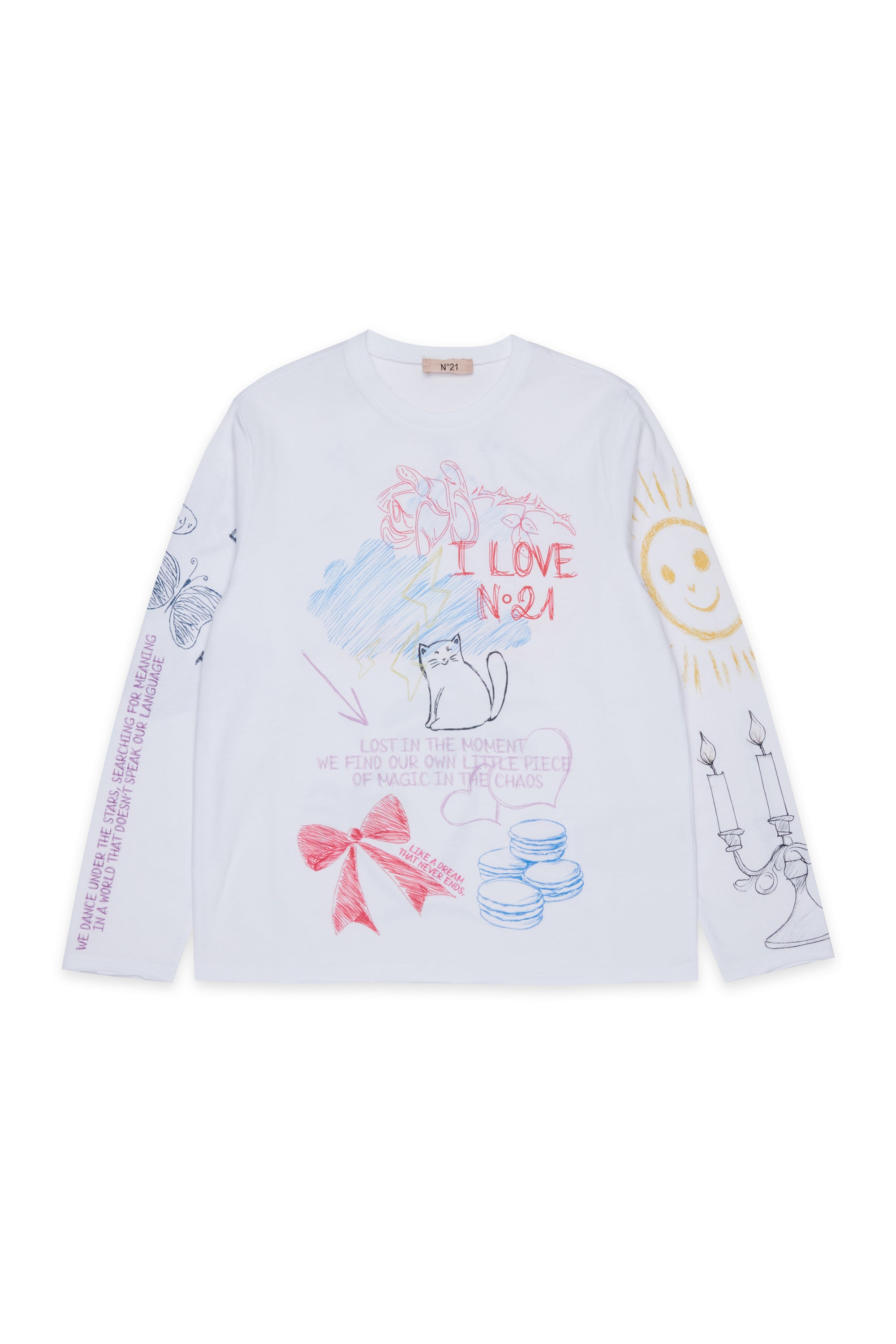T-SHIRT MANICHE LUNGHE STAMPATA