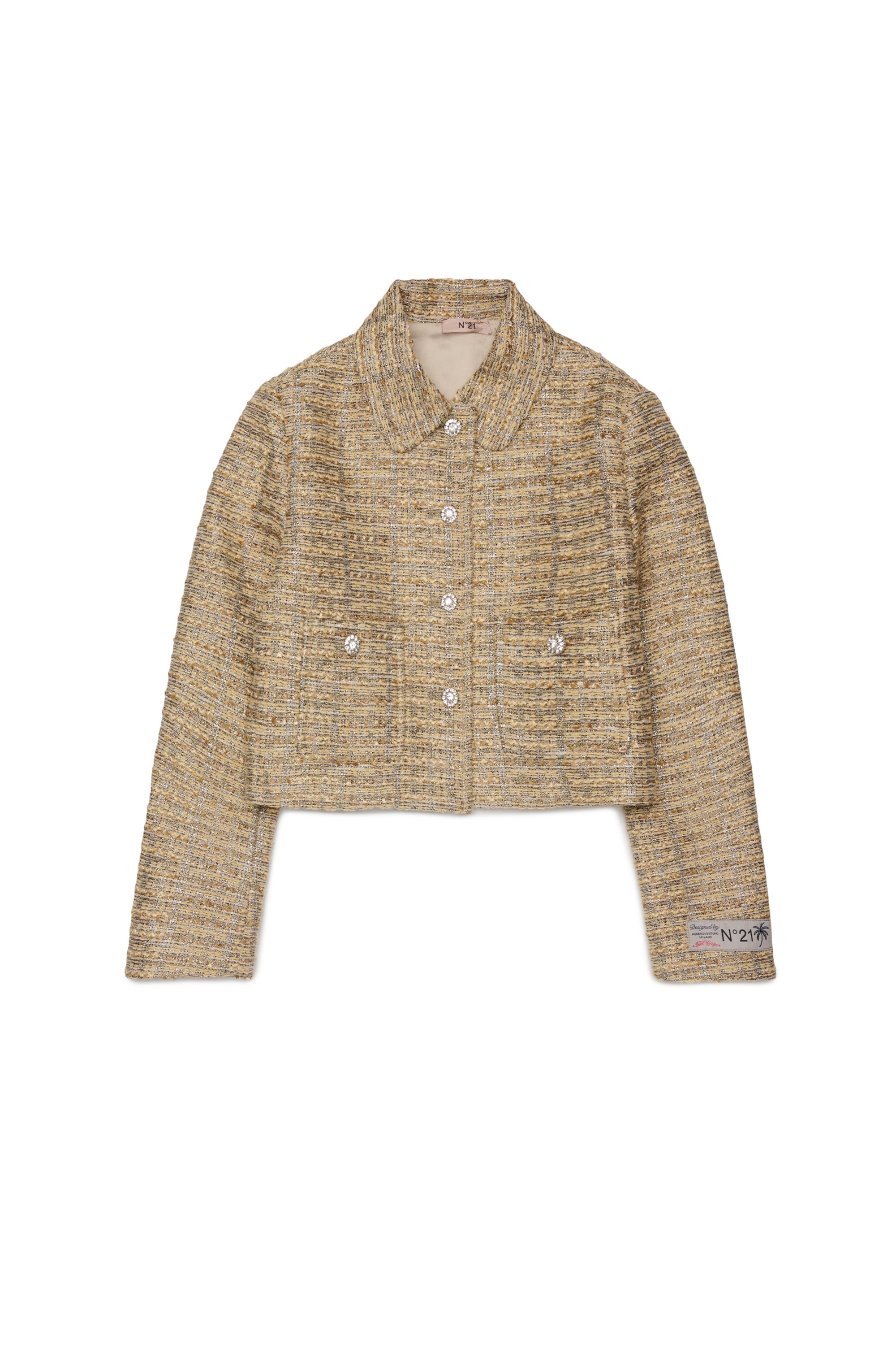 BOUCLÉ JACKET WITH JEWEL BUTTONS