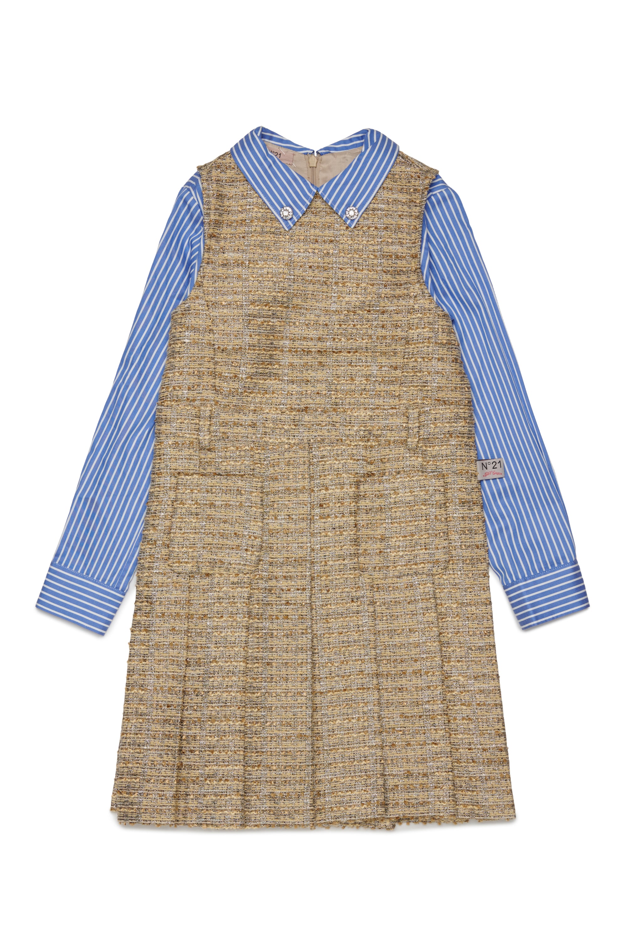 BOUCLÉ DRESS WITH SHIRT