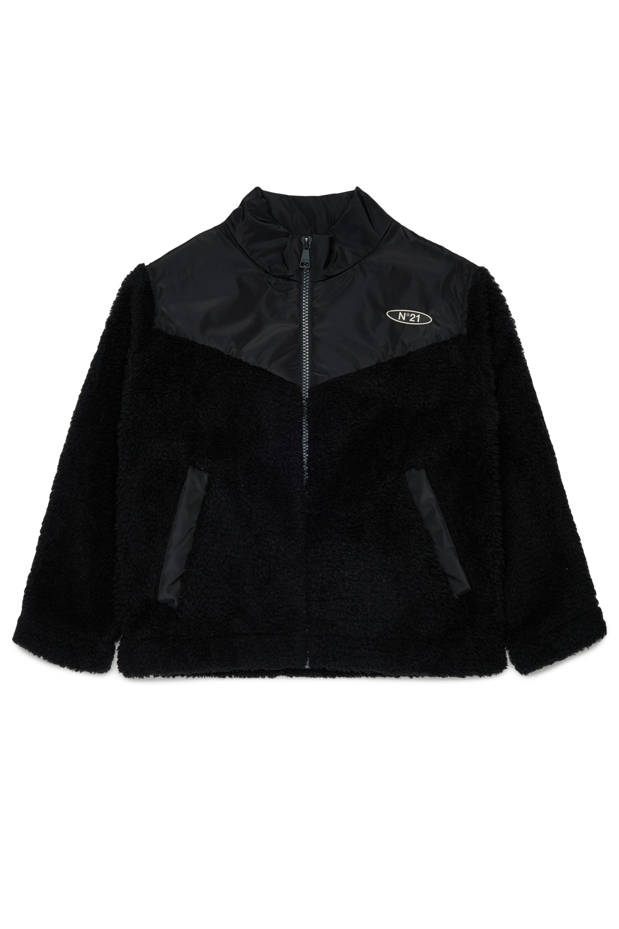 TRACK SUIT JACKET NYLON AND TEDDY