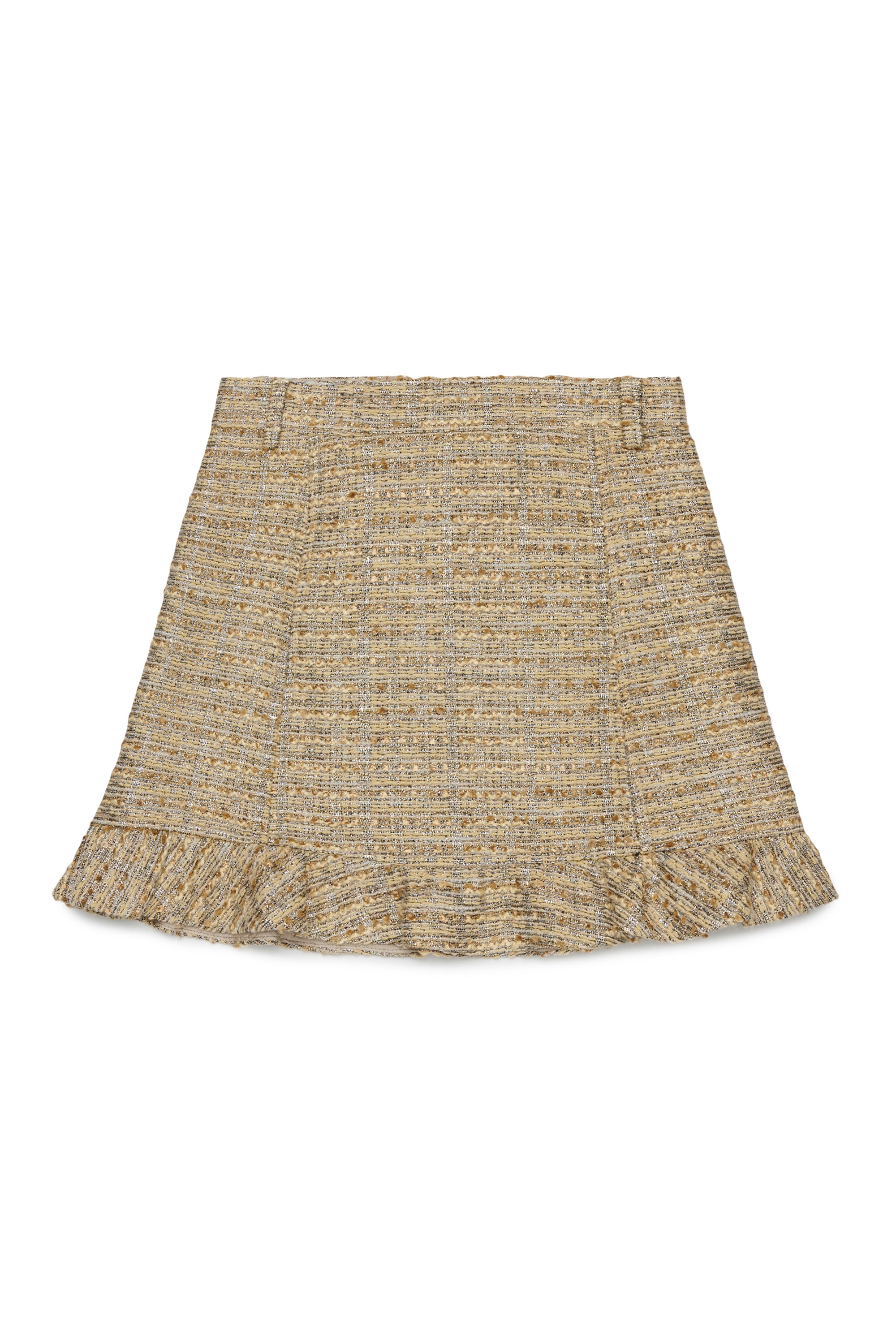 BOUCLÉ SKIRT WITH RUFFLES