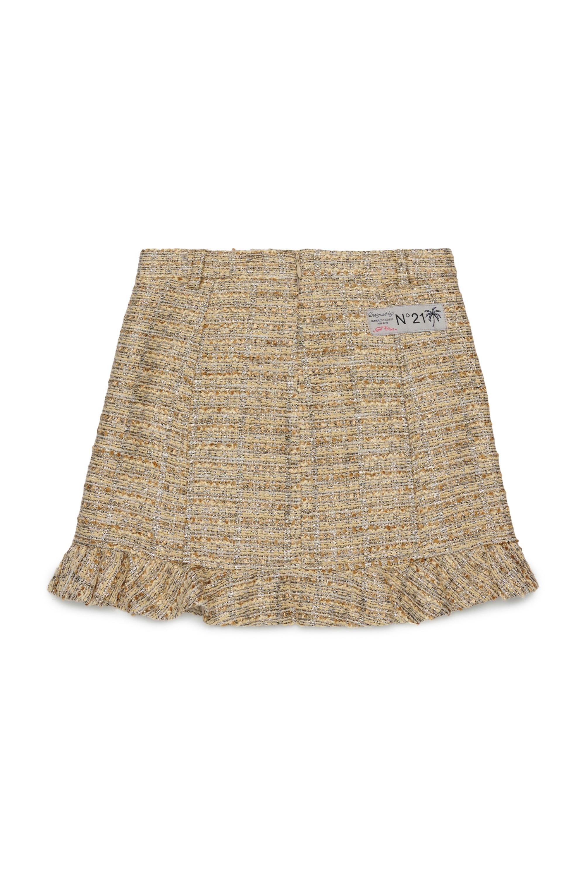 BOUCLÉ SKIRT WITH RUFFLES