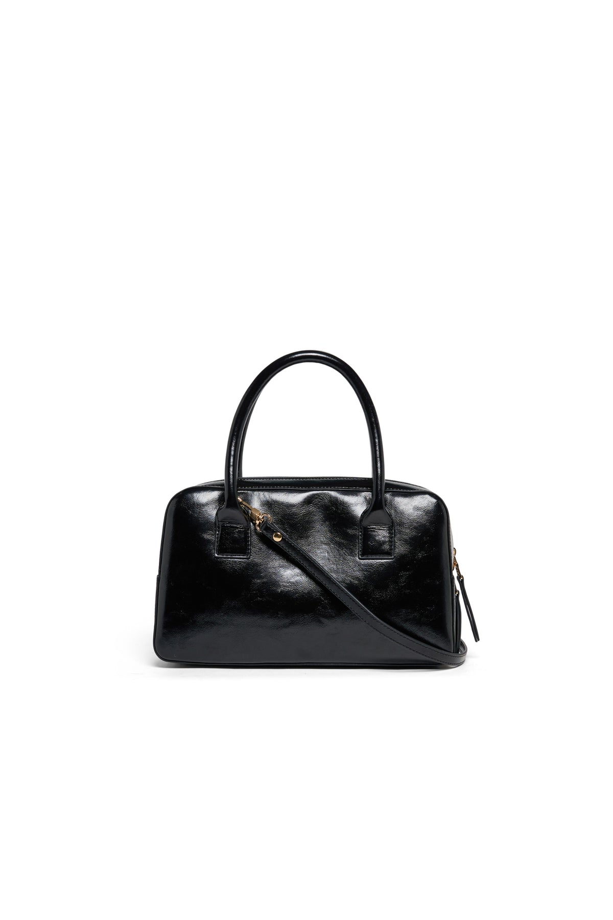 FAUX LEATHER SHOULDER BAG