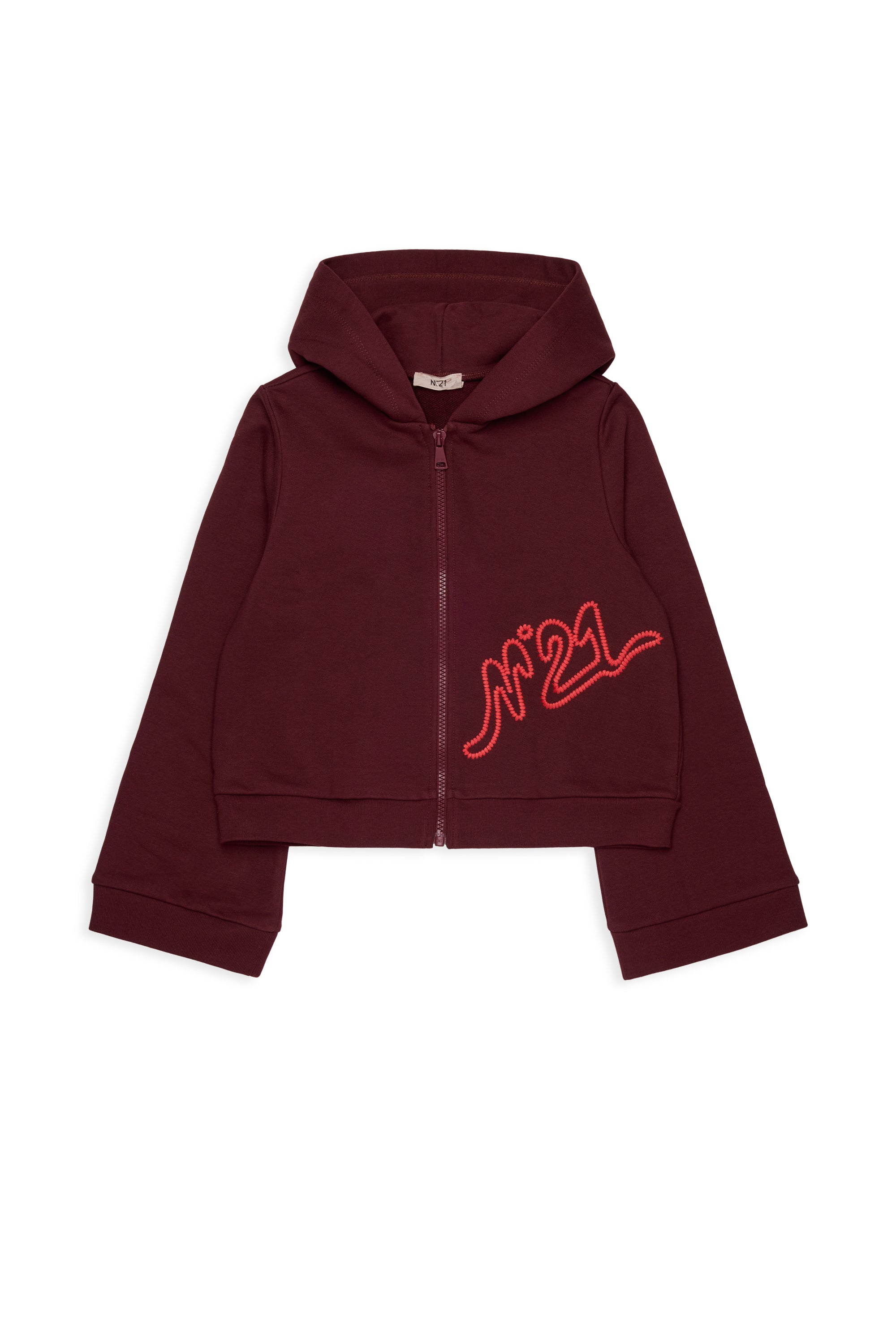 ZIP-UP SWEATER WITH EMBROIDERY