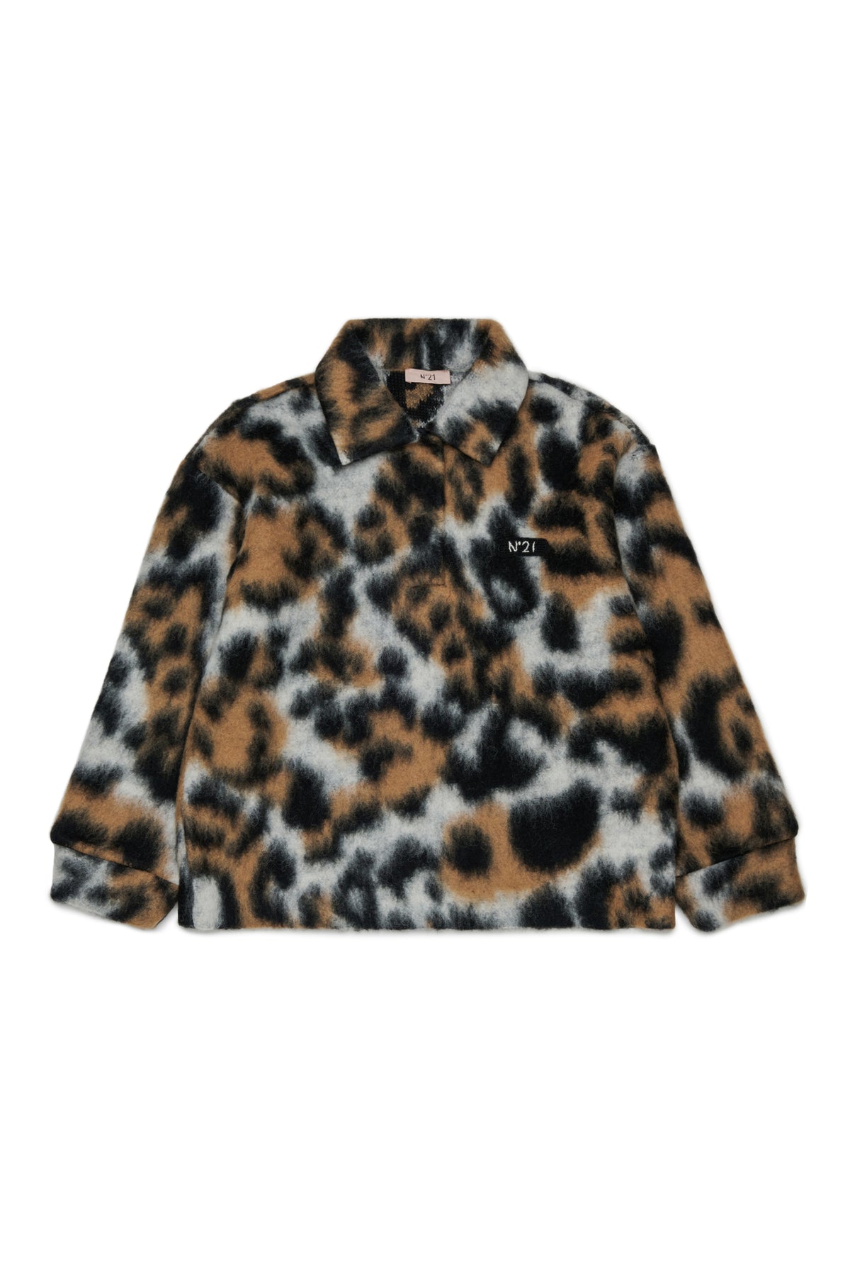 LEO PRINT WOOL POLO
