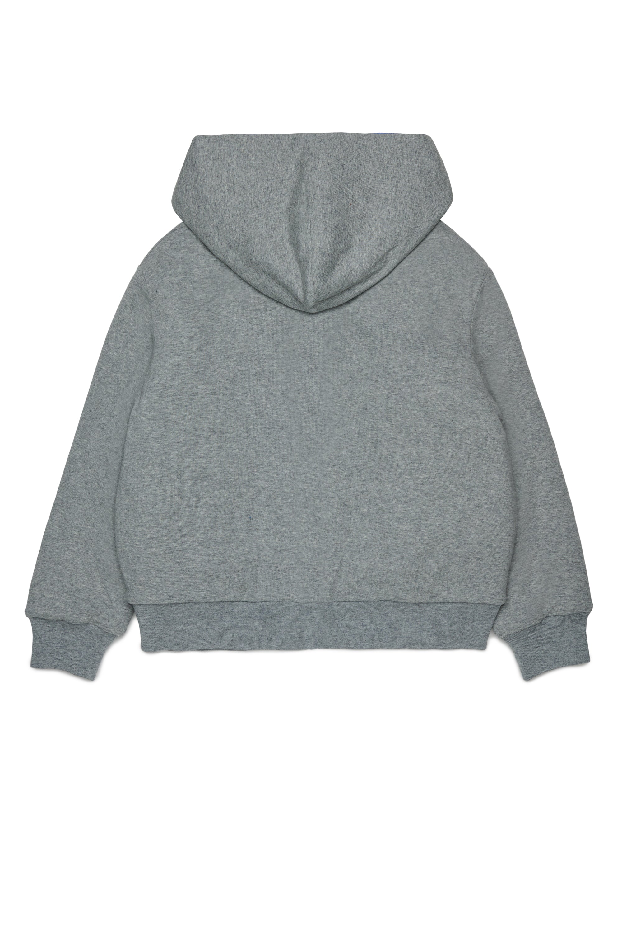 PADDED ZIP-UP SWEATER WITH CONTRAST INTERIOR