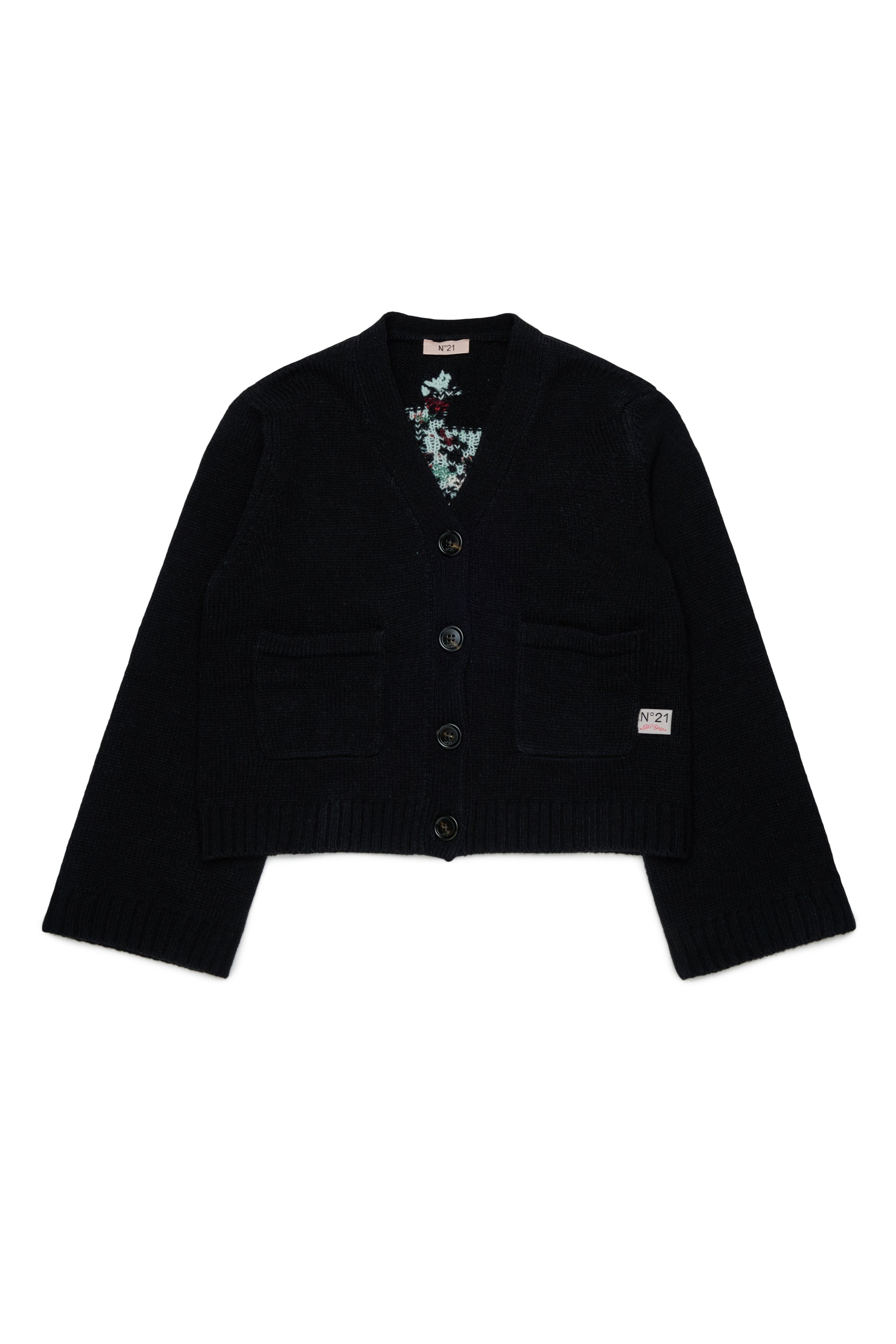 CARDIGAN WITH JACQUARD PATTERN ON THE BACK