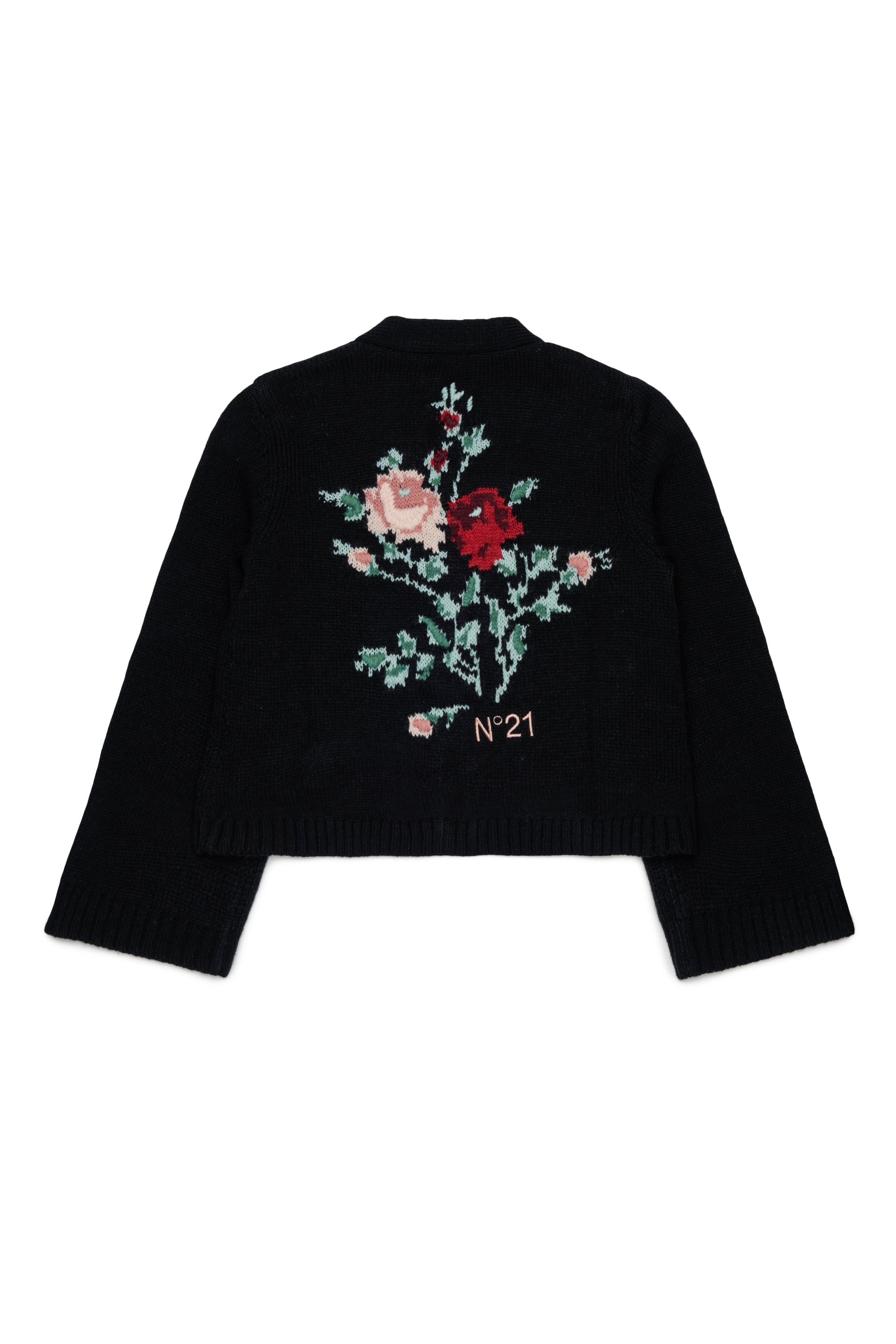 CARDIGAN WITH JACQUARD PATTERN ON THE BACK